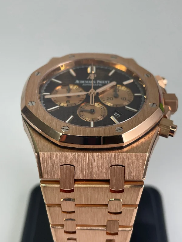 audemars-piguet-royal-oak-rose-gold-chronograph-brown-dial-ref-26331or-oo-1220or-02