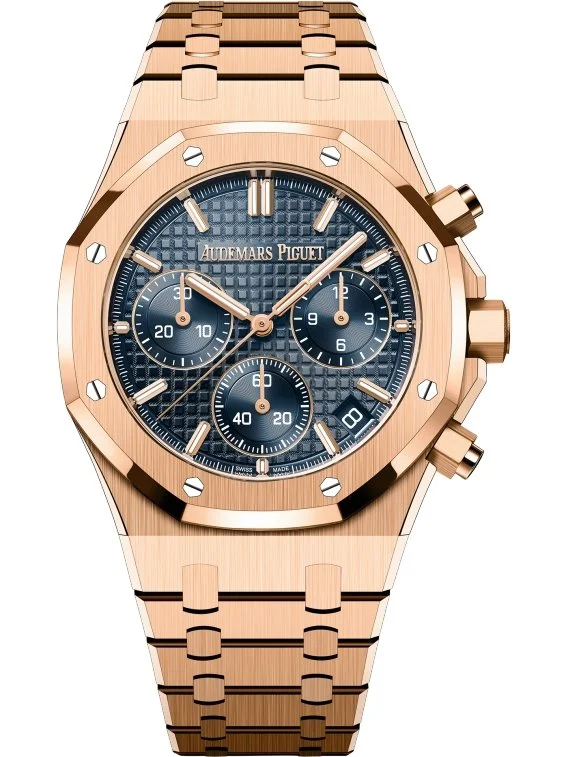 Audemars Piguet ROYAL OAK SELFWINDING CHRONOGRAPH ��50TH ANNIVERSARY�� Rose Gold Blue Dial REF#26240OR.OO.1320OR.01