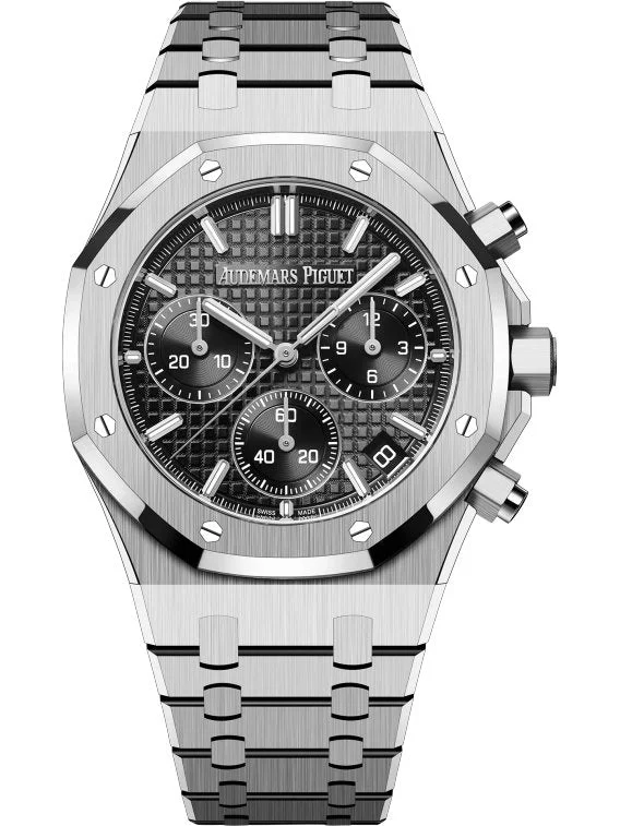 Audemars Piguet ROYAL OAK SELFWINDING CHRONOGRAPH ��50TH ANNIVERSARY�� STEEL BRACELET BLACK DIAL (Ref # 26240ST.OO.1320ST.02)