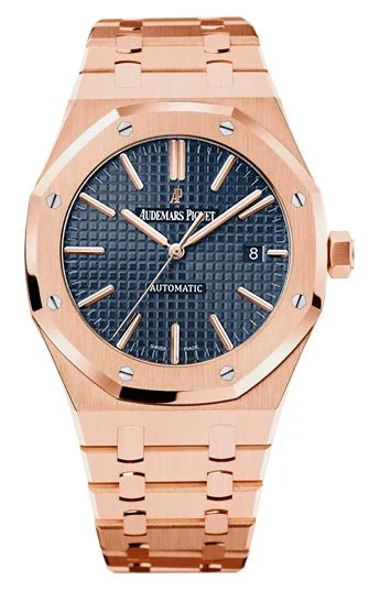 Audemars Piguet Selfwinding 41mm Rose Gold Royal Oak Blue Dial Reference # 15400OR.OO.1220OR.03