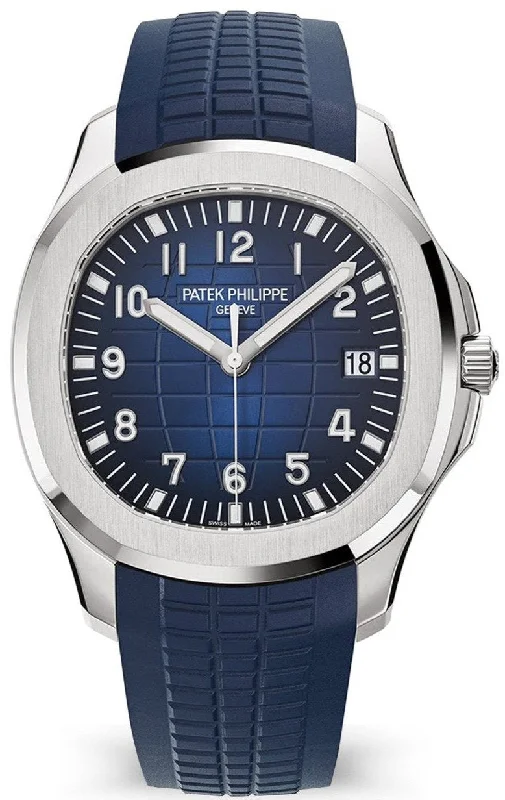 Patek Philippe Aquanaut White Gold/ Blue Embossed Dial (Ref#5168G-001)