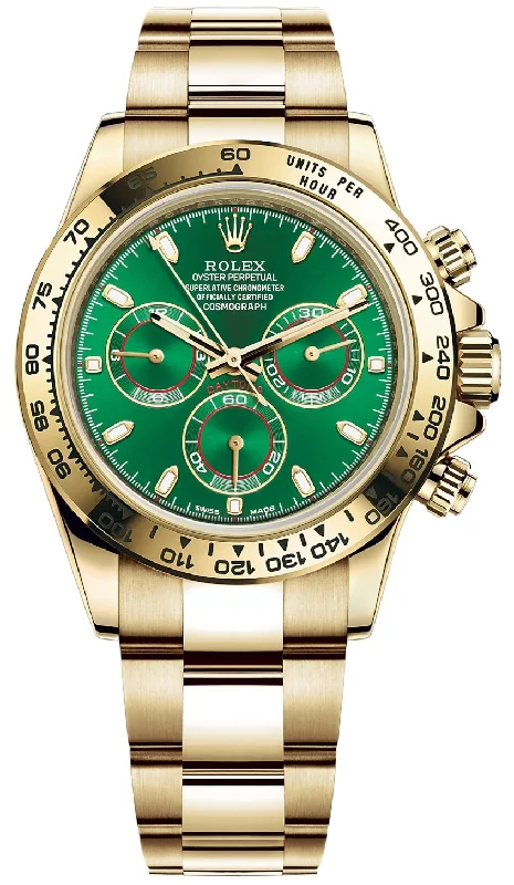 Rolex Daytona Yellow Gold Cosmograph/ Green Dial (Ref#116508)