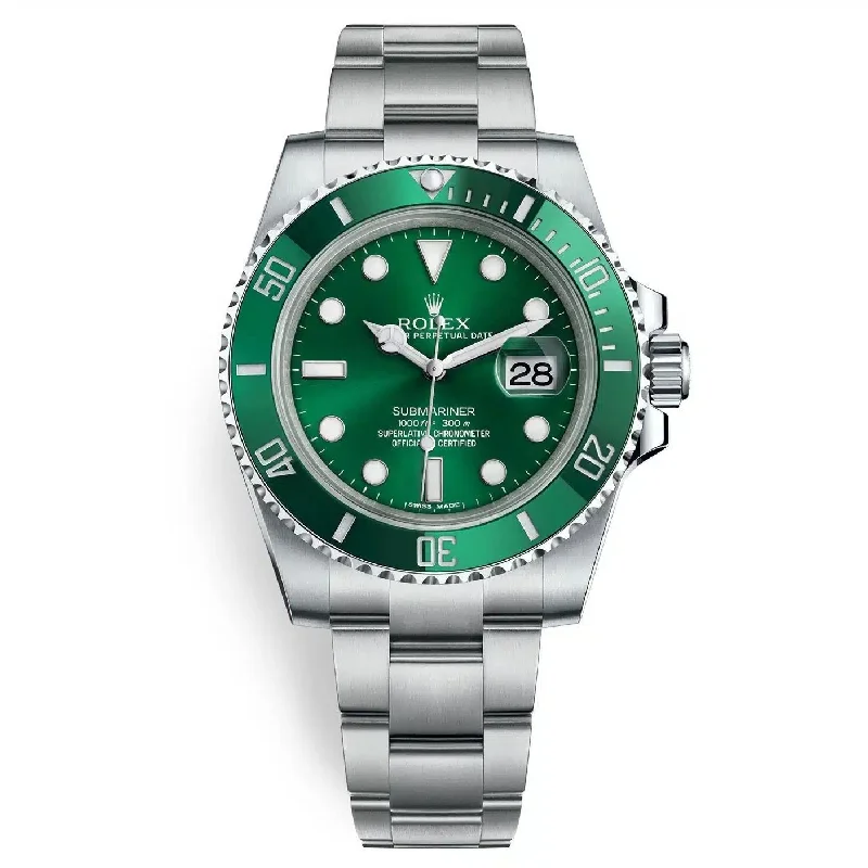 Rolex Submariner Stainless Steel ""The Hulk"" Green Dial Cerachrom Bezel (Ref#116610LV)