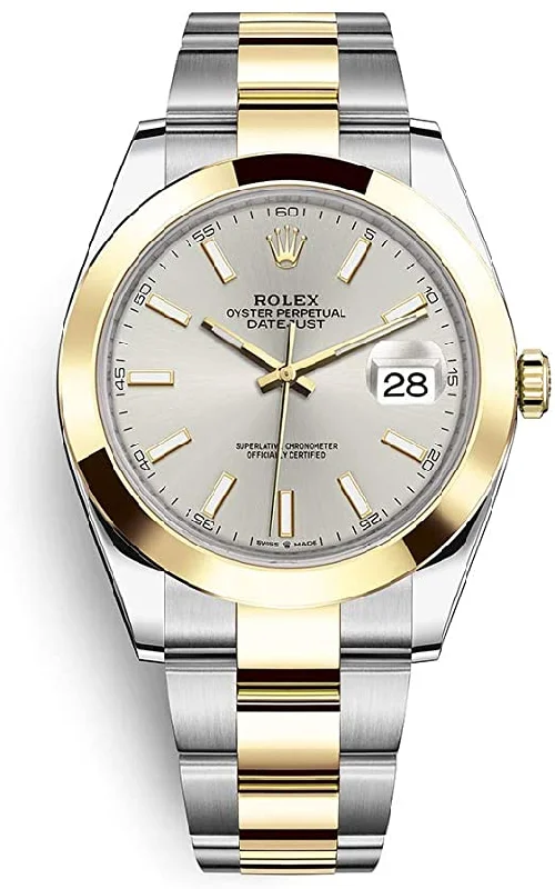 Rolex Datejust 41 Two-Tone Yellow Gold & Oystersteel - Silver Dial - Index Dial (Ref# 126303)