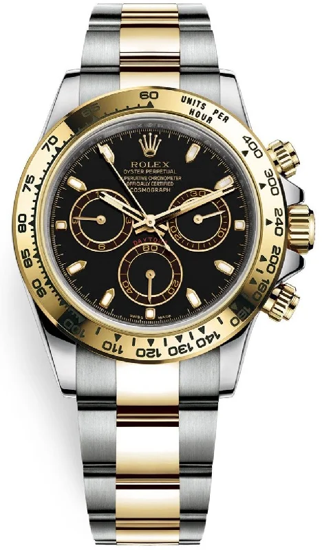 Rolex Daytona 40mm Yellow Rolesor Cosmograph - Black Index Dial (Ref# 116503)