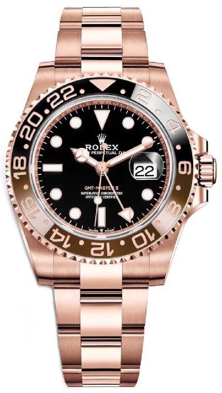 Rolex GMT-Master II 18K Everose Rose Gold - ""The Rootbeer""- Black and Brown Bezel - Oyster Bracelet (Ref# 126715CHNR)