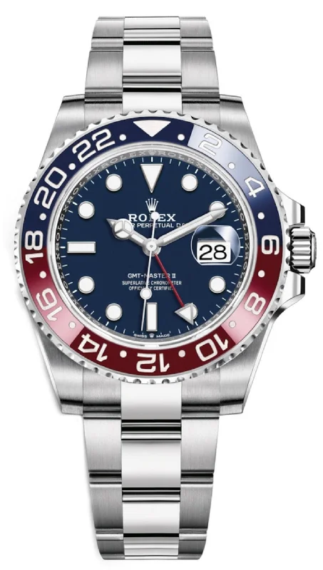 Rolex GMT-Master II - 40mm White Gold ""Pepsi"" - Blue Dial - Oyster Bracelet (Ref#126719BLRO)