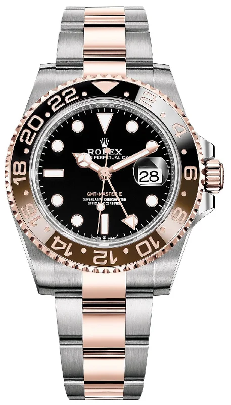 Rolex GMT-Master II Two-Tone Stainless Steel and Rose Gold - ""The Rootbeer""- Black and Brown Bezel - Oyster Bracelet (Ref# 126711CHNR)