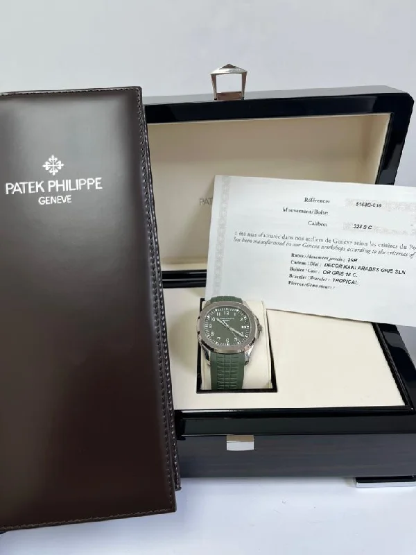 patek-philippe-aquanaut-white-gold-khaki-green-embossed-dial-ref-5168g-010