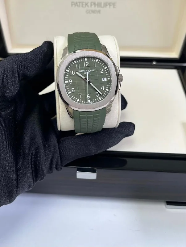 patek-philippe-aquanaut-white-gold-khaki-green-embossed-dial-ref-5168g-010