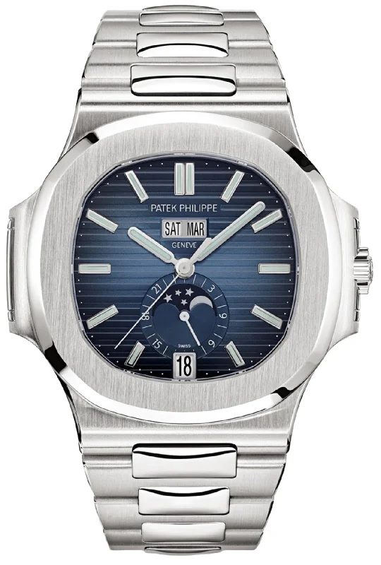 Patek Philippe Nautilus Annual Calendar Stainless Steel with Blue Dial/ Moon Phase (Ref#5726/1A-014)