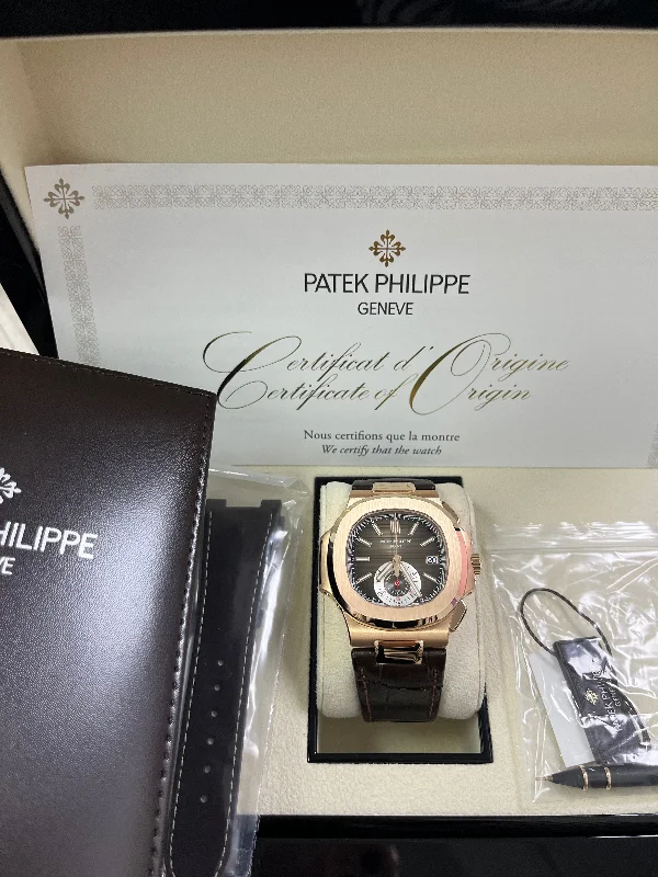 patek-philippe-nautilus-rose-gold-brown-leather-strap-ref-5980r