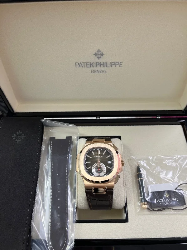 patek-philippe-nautilus-rose-gold-brown-leather-strap-ref-5980r