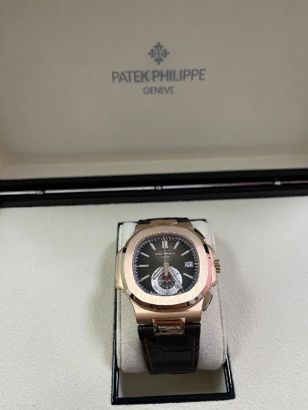 patek-philippe-nautilus-rose-gold-brown-leather-strap-ref-5980r