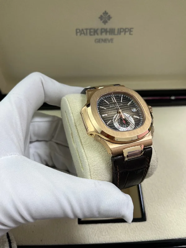 patek-philippe-nautilus-rose-gold-brown-leather-strap-ref-5980r