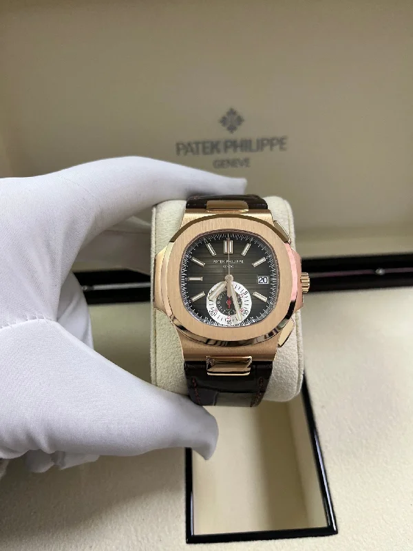 patek-philippe-nautilus-rose-gold-brown-leather-strap-ref-5980r