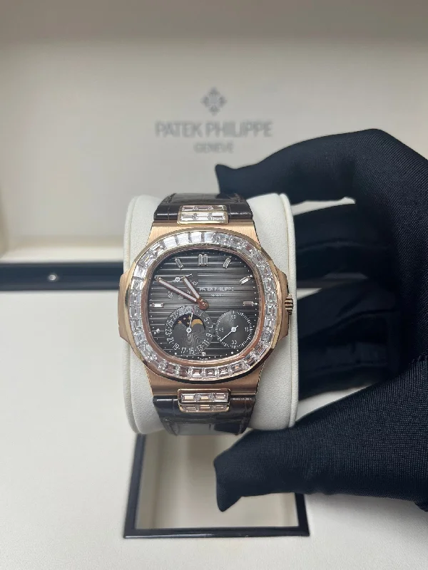 patek-philippe-nautilus-rose-gold-diamond-bezel-moon-phase-brown-dial-5724r-001