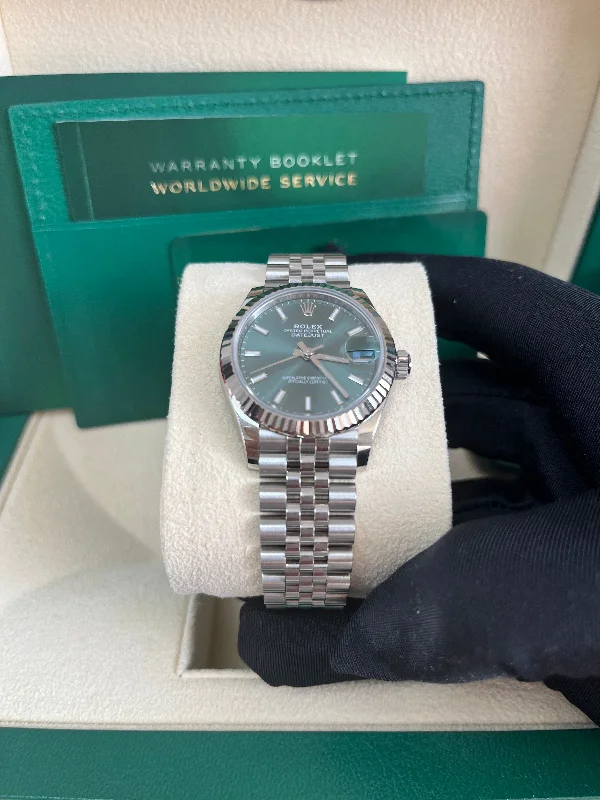 rolex-datejust-31-steel-and-white-gold-datejust-31-fluted-bezel-mint-green-index-dial-jubilee-bracelet-278274