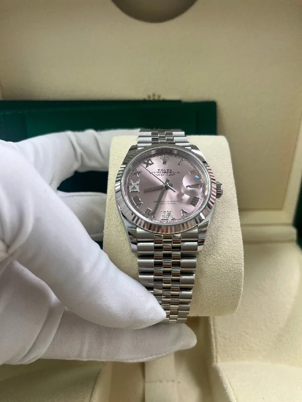 rolex-datejust-36-jubilee-pink-roman-dial-ladies-reference-126234