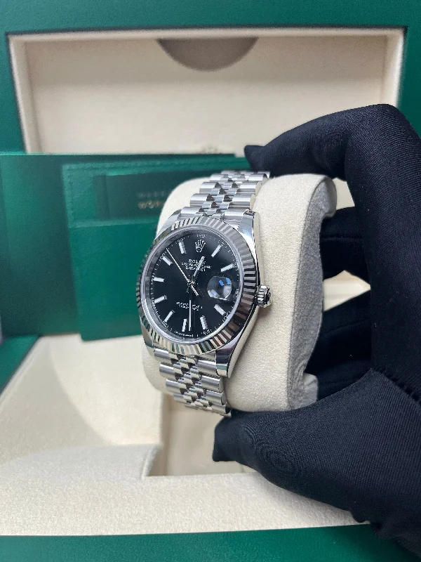 rolex-datejust-41-stainless-steel-white-gold-black-index-dial-fluted-bezel-ref-126334