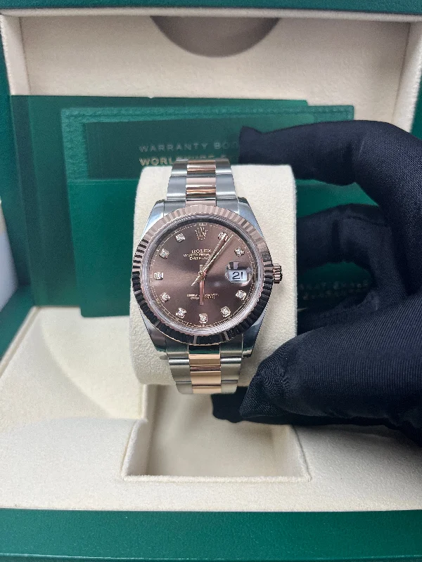 rolex-datejust-41-steel-and-everose-rolesor-chocolate-diamond-dial-oyster-bracelet-126331