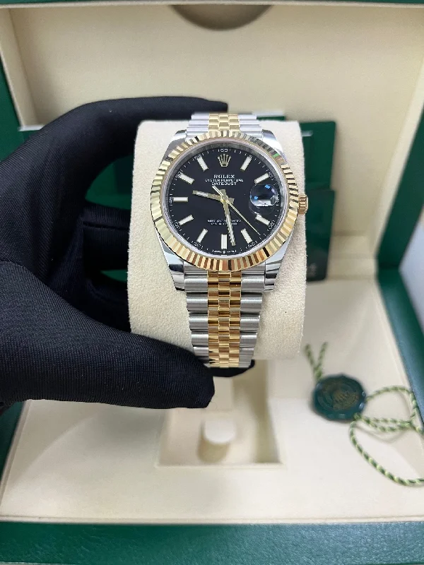 rolex-datejust-41-steel-and-yellow-gold-fluted-bezel-black-index-dial-jubilee-bracelet-126333