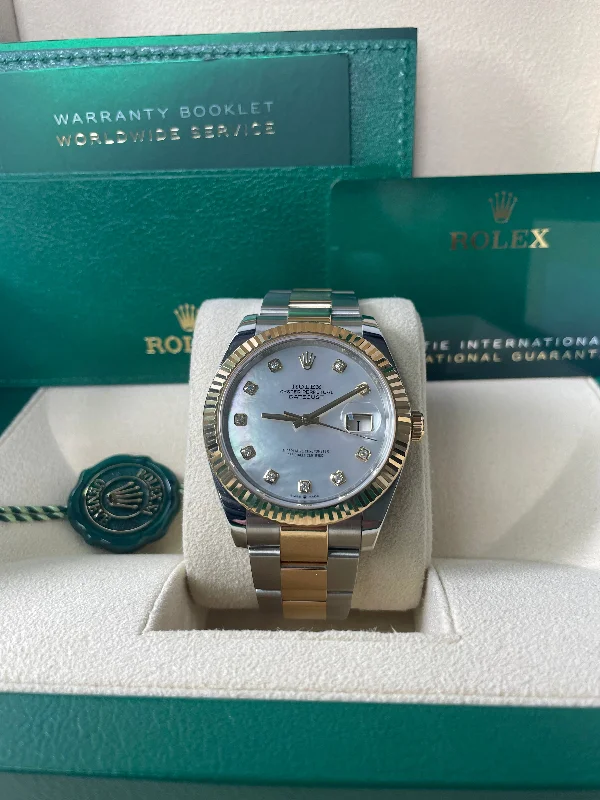 rolex-datejust-41-yellow-gold-steel-fluted-bezel-white-mother-of-pearl-diamond-dial-jubilee-ref-126333