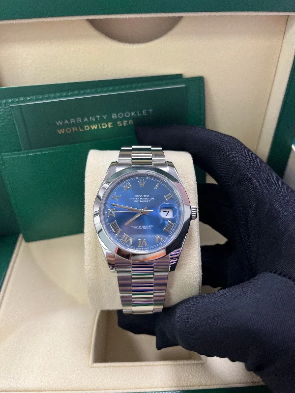 rolex-datejust-41mm-blue-roman-dial-oyster-bracelet-reference-126300