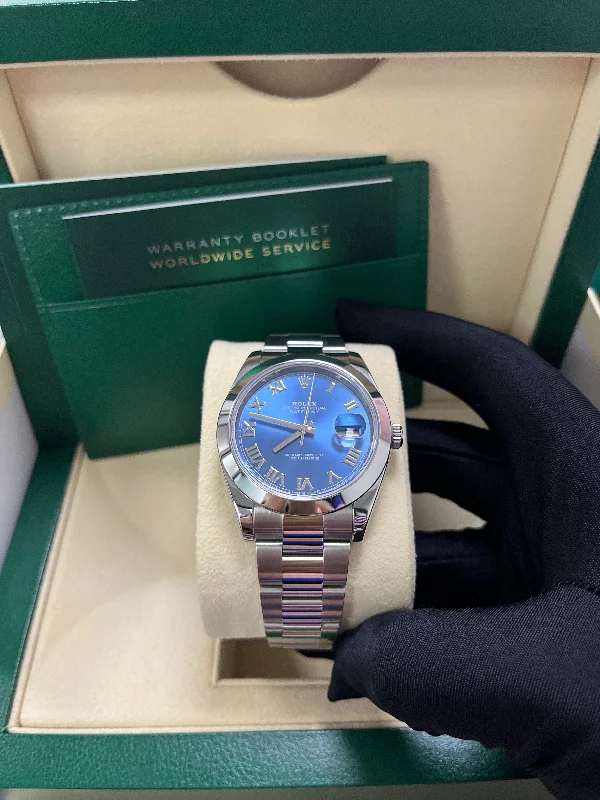 rolex-datejust-41mm-blue-roman-dial-oyster-bracelet-reference-126300