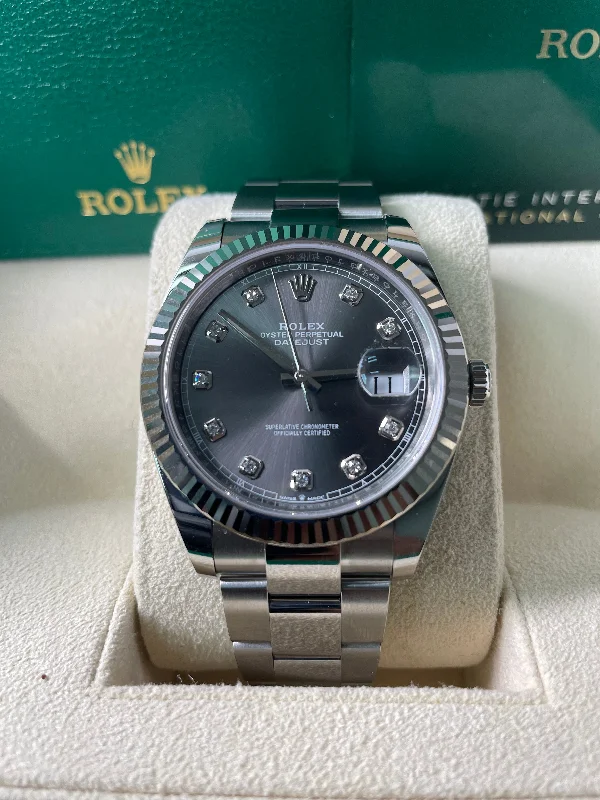 rolex-datejust41-18k-white-gold-steel-dark-rhodium-diamond-dial-oyster-reference-126334