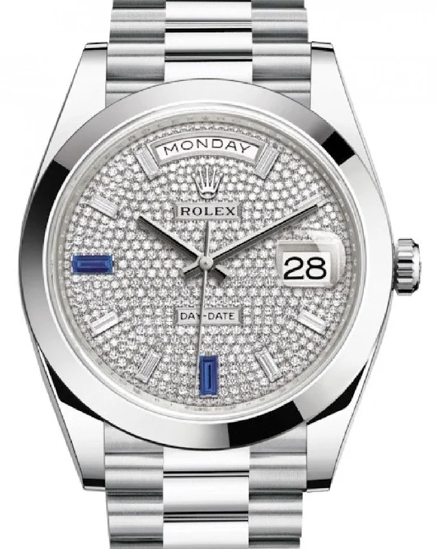 rolex-day-date-40mm-paved-diamond-sapphires-dial-smooth-dome-bezel-platinum-president-automatic-ref-228206