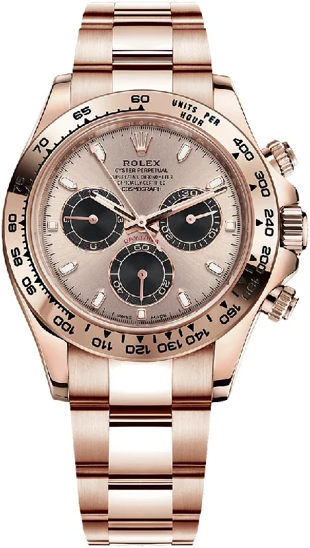 Rolex Daytona 40mm/ 18k Rose Gold/ 2021 Sundust Index Cosmograph Dial/ Black Sub-dials (Ref# 116505)