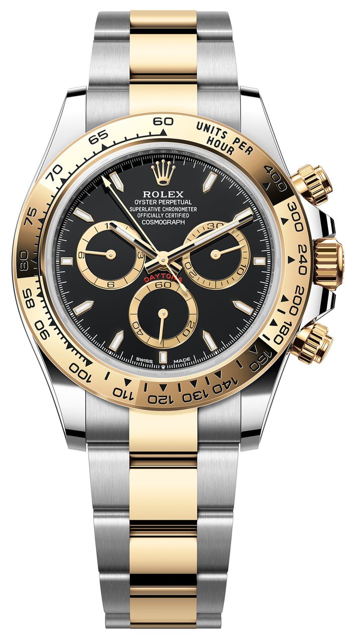 Rolex Daytona Yellow Gold and Steel Daytona Black Index Dial - Oyster Bracelet 126503