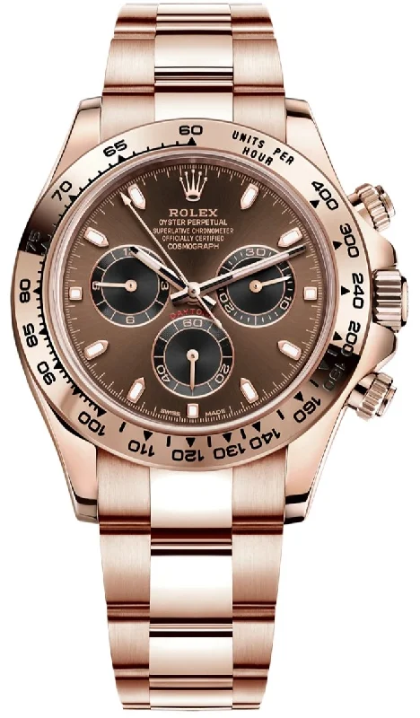 Rolex Everose Gold Cosmograph Daytona 40 Watch - Chocolate and Black Index Dial (Ref # 116505 )