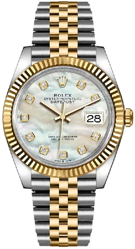 Rolex Mother of Pearl Dial Jubilee Two-Tone Yellow Gold Datejust 36 (Reference 126233)