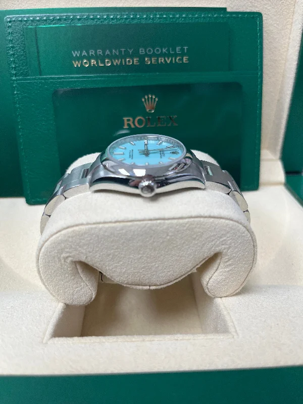 rolex-oyster-perpetual-31-domed-bezel-turquoise-blue-index-dial-oyster-bracelet-277200