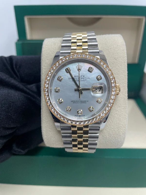 rolex-rolesor-datejust-36-watch-yellow-diamond-bezel-white-mother-of-pearl-jubilee-ref-126283rbr