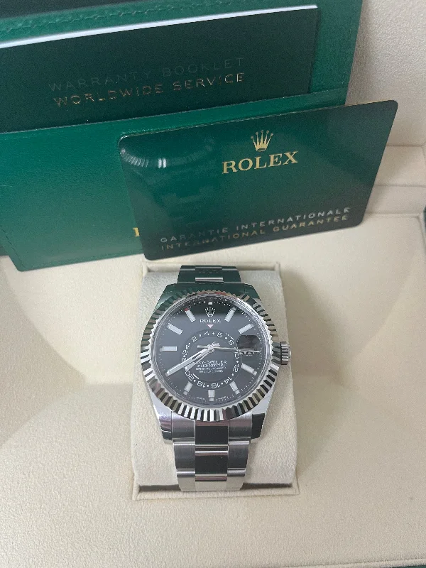 rolex-sky-dweller-18k-white-gold-42mm-black-dial-steel-bracelet-ref-326934