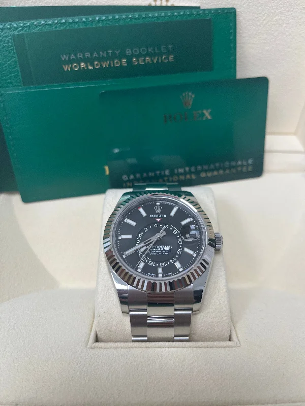 rolex-sky-dweller-18k-white-gold-42mm-black-dial-steel-bracelet-ref-326934