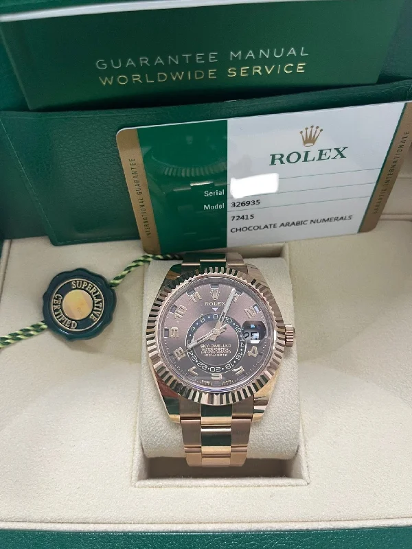 rolex-sky-dweller-rose-gold-sky-dweller-chocolate-sunray-arabic-dial-reference-326935