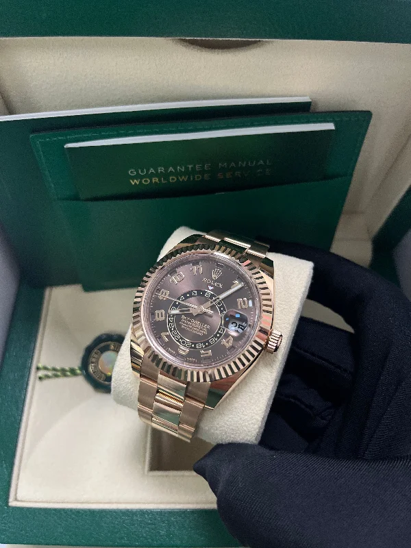 rolex-sky-dweller-rose-gold-sky-dweller-chocolate-sunray-arabic-dial-reference-326935