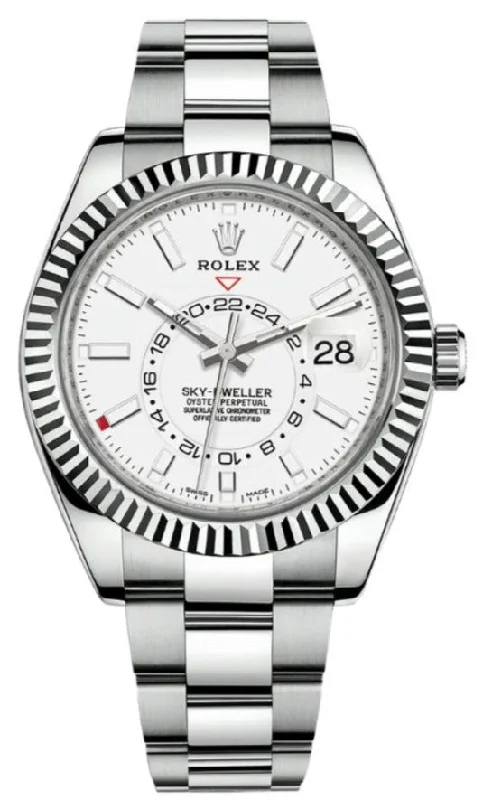 Rolex Sky-Dweller White Rolesor White Index Dial Oyster Bracelet (Ref# 326934)