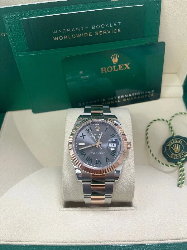 rolex-steel-and-rose-gold-datejust-41mm-fluted-bezel-slate-gray-wimbledon-roman-dial-reference-126331