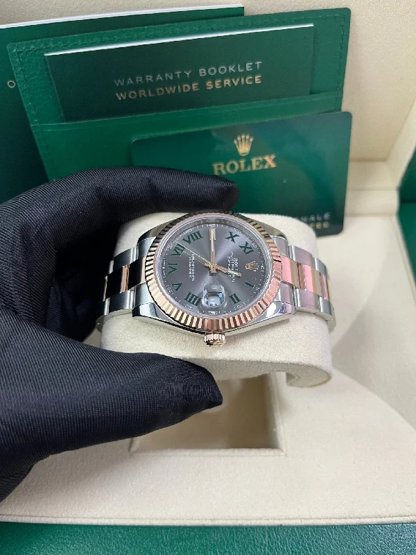 rolex-steel-and-rose-gold-datejust-41mm-fluted-bezel-slate-gray-wimbledon-roman-dial-reference-126331