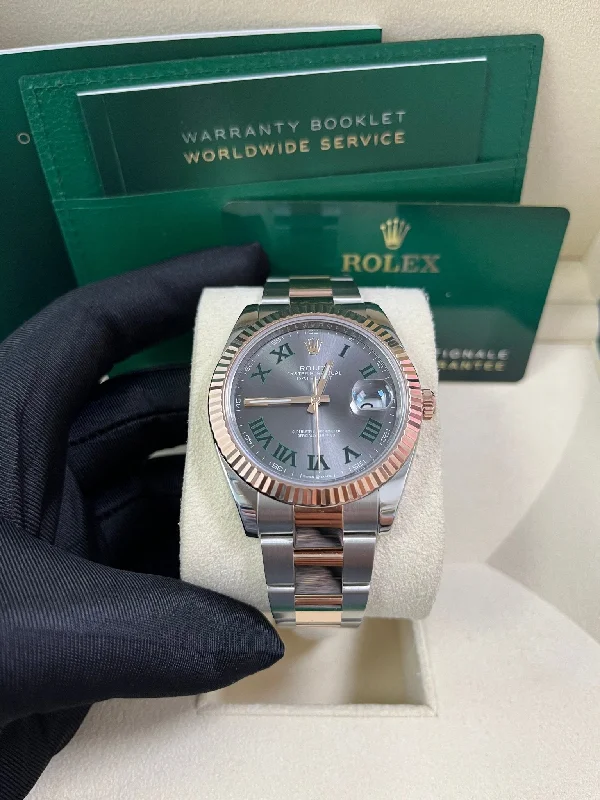 rolex-steel-and-rose-gold-datejust-41mm-fluted-bezel-slate-gray-wimbledon-roman-dial-reference-126331