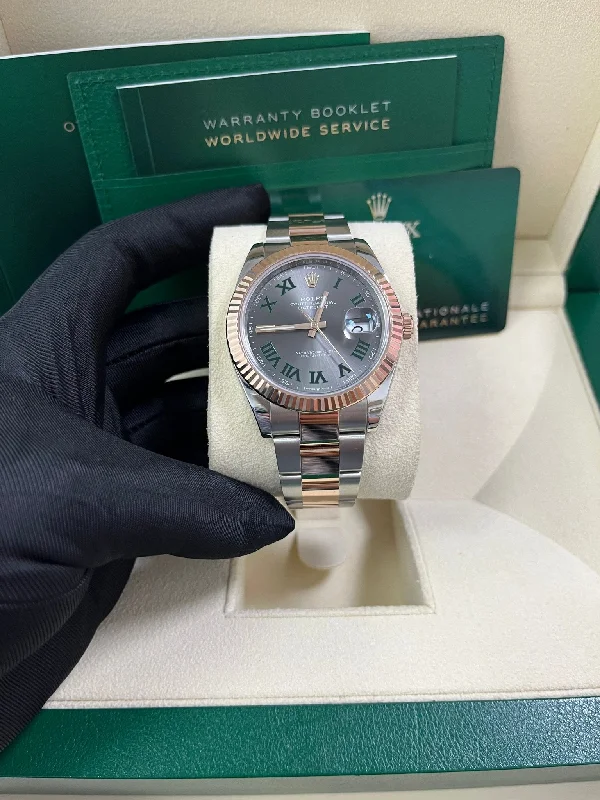 rolex-steel-and-rose-gold-datejust-41mm-fluted-bezel-slate-gray-wimbledon-roman-dial-reference-126331