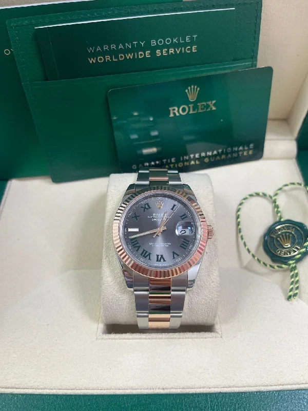 rolex-steel-and-rose-gold-datejust-41mm-fluted-bezel-slate-gray-wimbledon-roman-dial-reference-126331