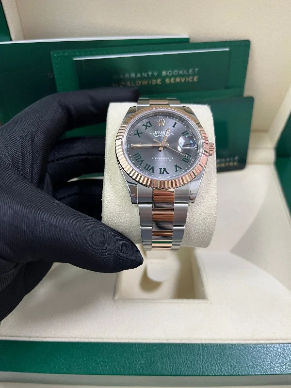 rolex-steel-and-rose-gold-datejust-41mm-fluted-bezel-slate-gray-wimbledon-roman-dial-reference-126331