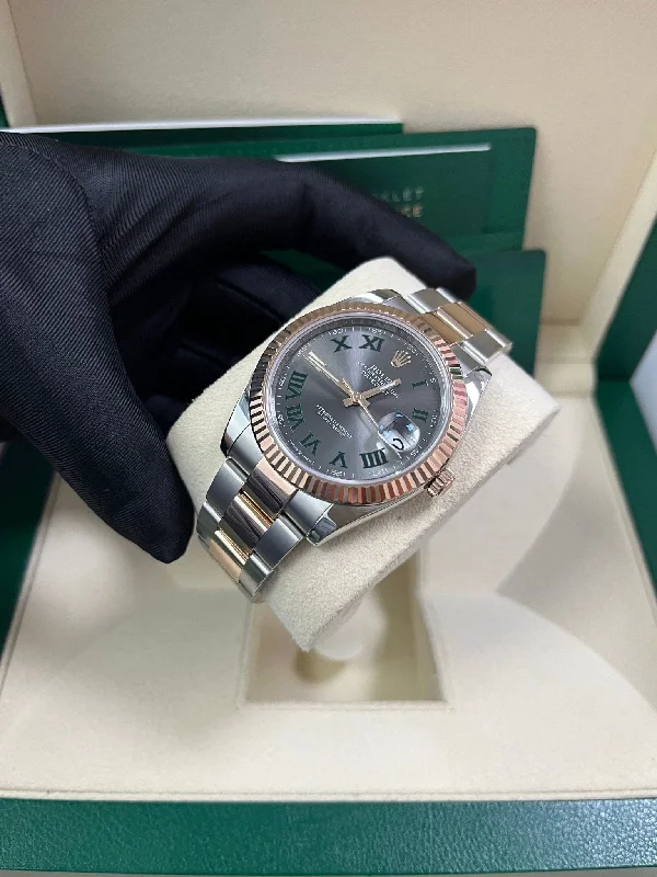 rolex-steel-and-rose-gold-datejust-41mm-fluted-bezel-slate-gray-wimbledon-roman-dial-reference-126331