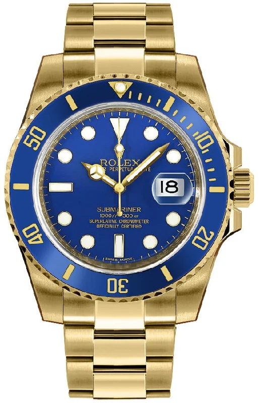 Rolex Submariner Date Yellow Gold Blue Dial 116618LB